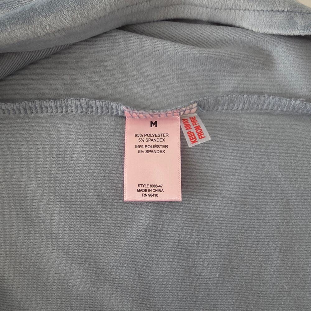 NWT Juicy Couture Blue 2 Piece Velvet Shirt and Pants Lounge Set, Y2K - Picture 14 of 15